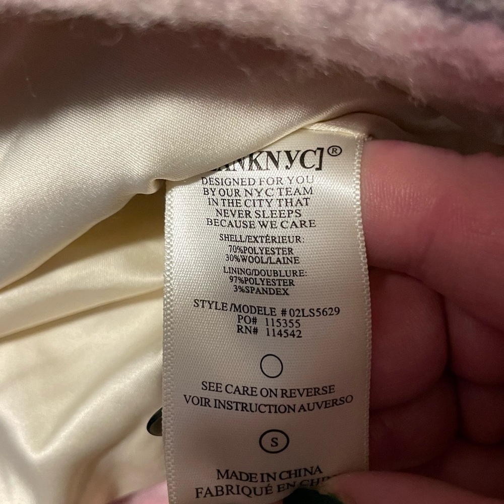 Blank NYC Plaid Sherpa Wool Coat Women's Small Fleece Jacket - Picture 13 of 14